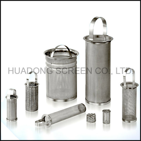 Stainless Steel Perforated Wire Mesh Basket Filter Element