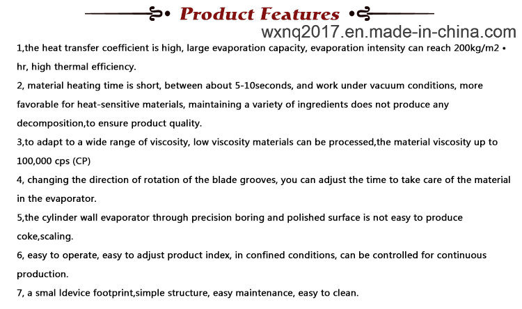 Thin Film Evaporator for Chemical and Pharmaceutical